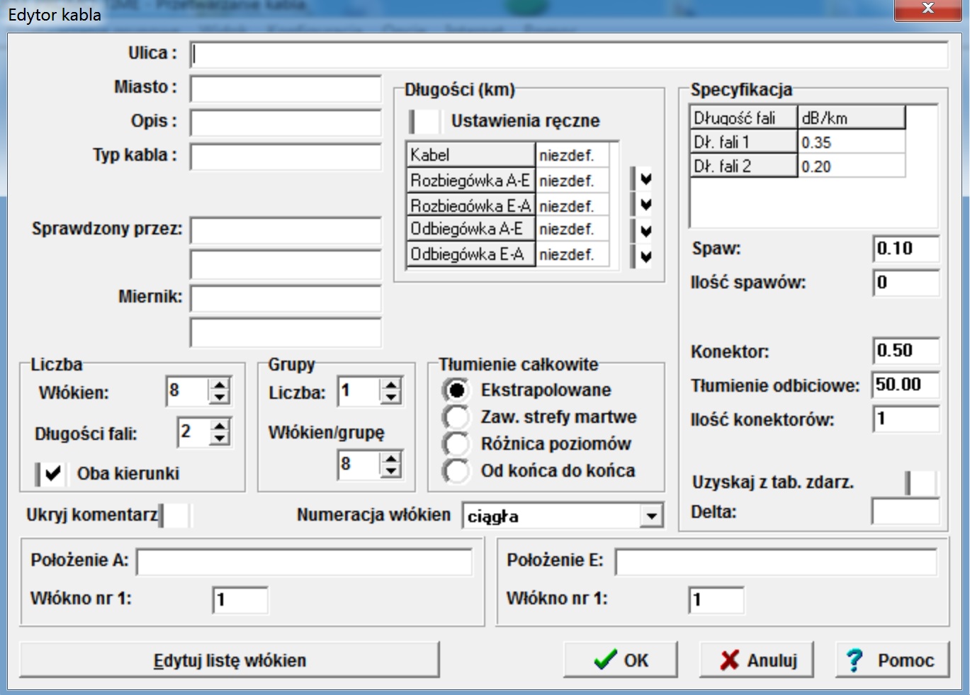 oprogramowanie fiberdoc edytor kabla